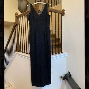 Long Black Sequin Gown